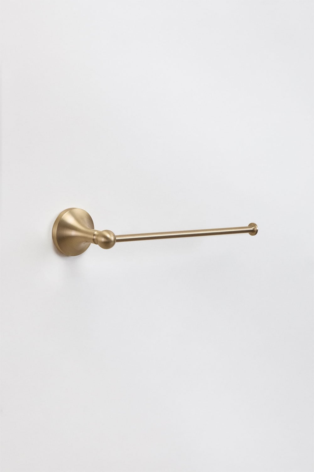 Wall-mounted towel rail with 20 cm bar in brushed gold stainless steel Alejandra, gallery image 1