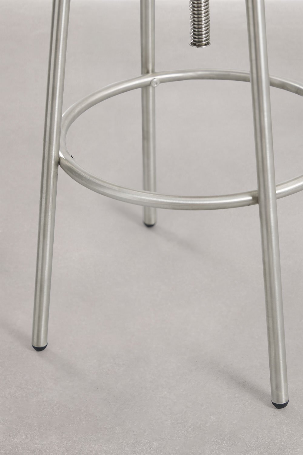 Pack of 4 adjustable high stools in stainless steel and beech wood Bangalore, gallery image 5