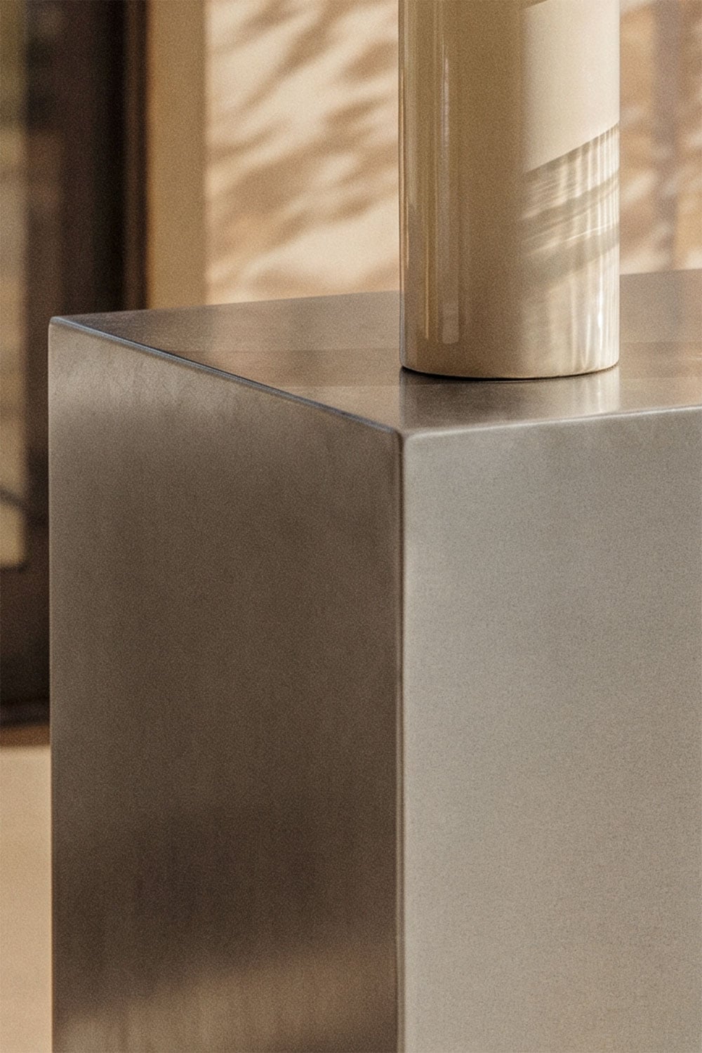 Square side table 35x35 cm in stainless steel Iuraima, gallery image 2