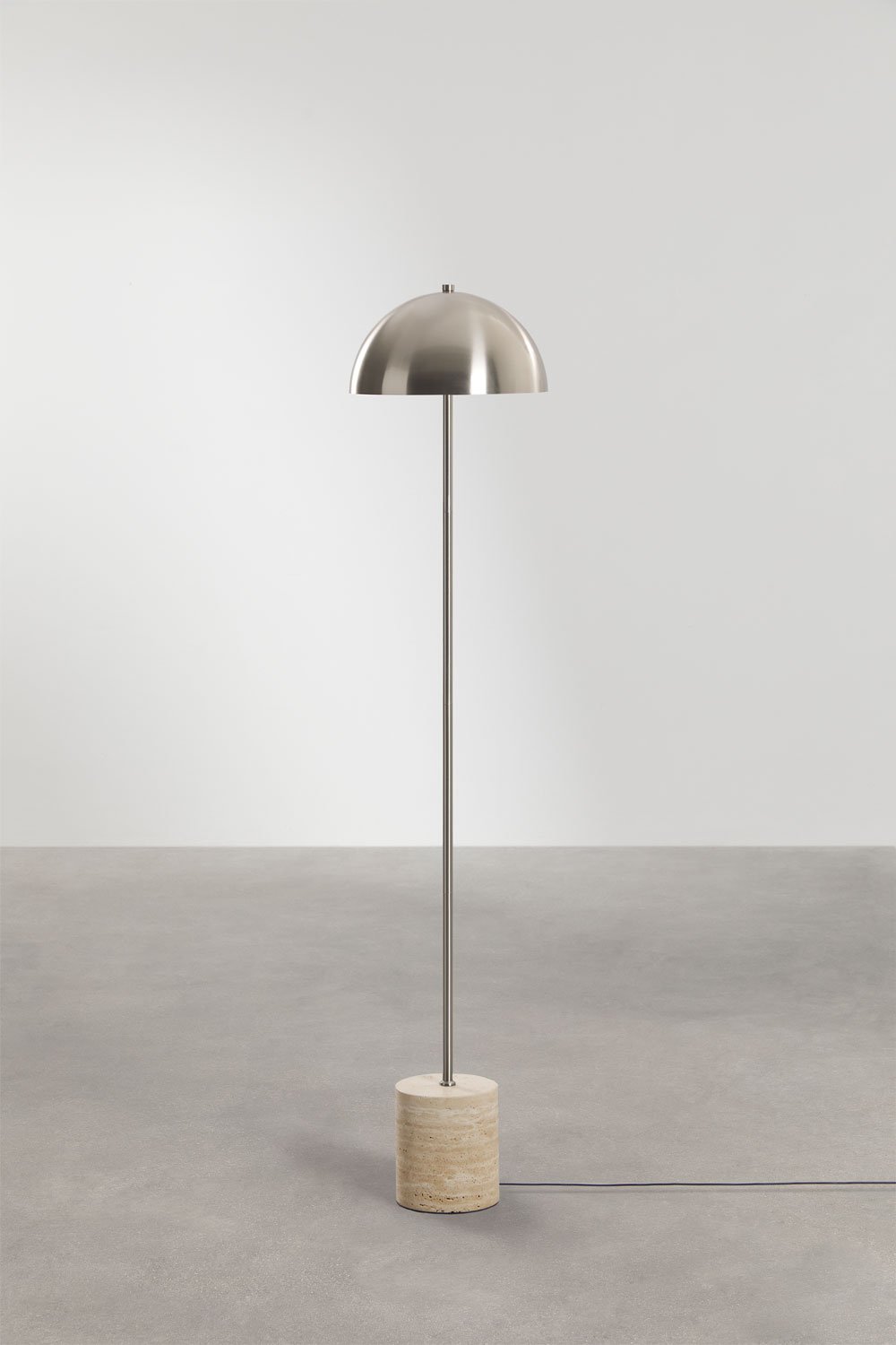 LED floor lamp for outdoor use in stainless steel and natural stone Nicolas, gallery image 1