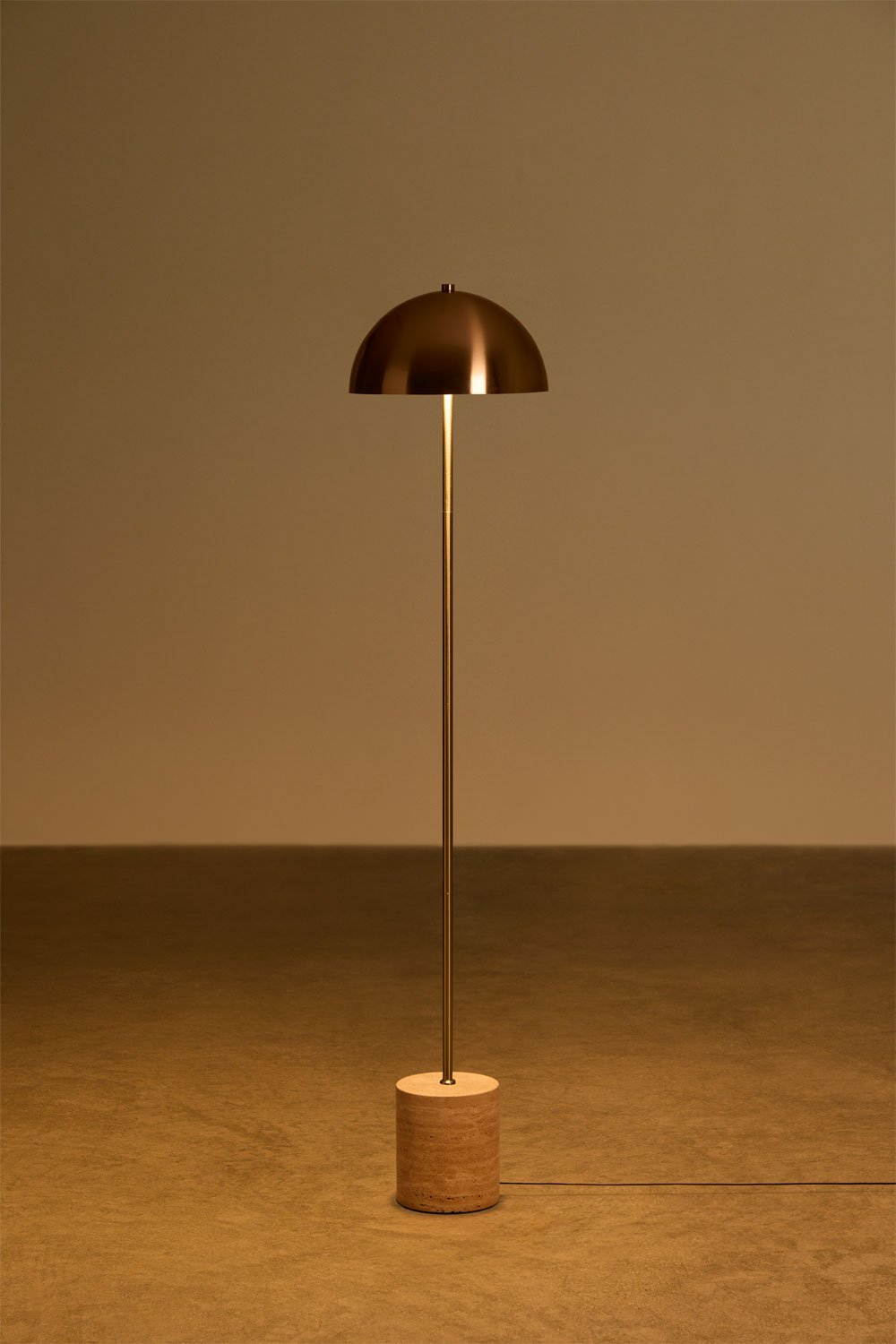 LED floor lamp for outdoor use in stainless steel and natural stone Nicolas, gallery image 2