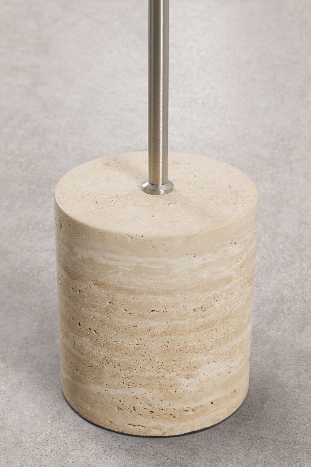 LED floor lamp for outdoor use in stainless steel and natural stone Nicolas, gallery image 3
