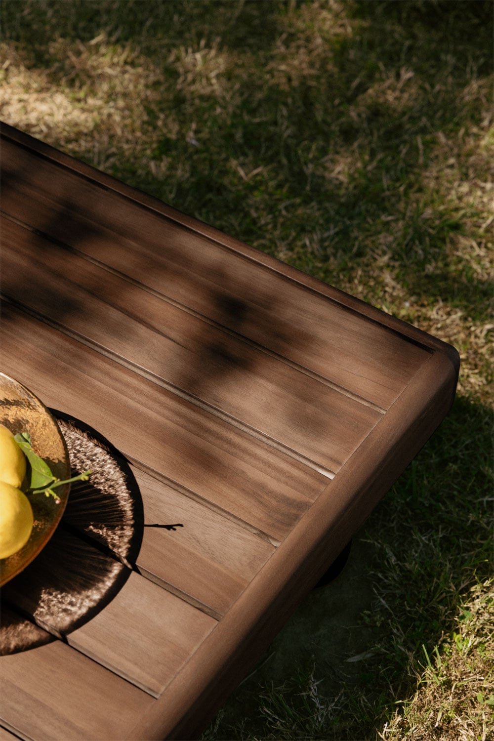 Rectangular 100x80 cm acacia garden coffee table Edrien, gallery image 2