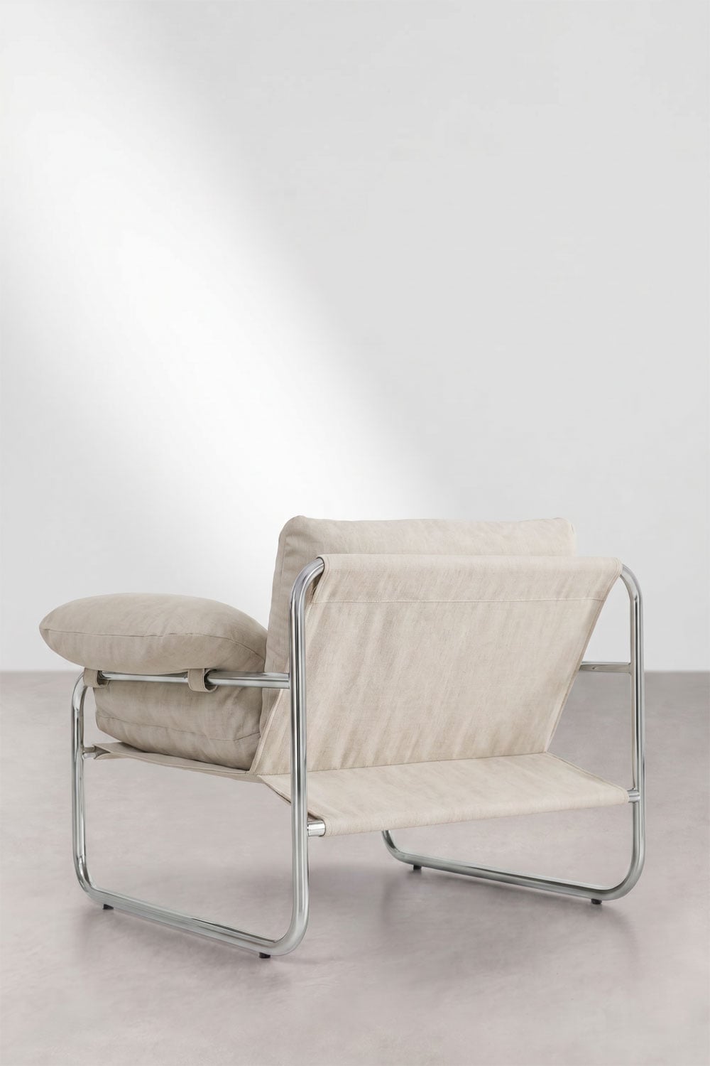 Armchair in chenille and iron Evani, gallery image 6