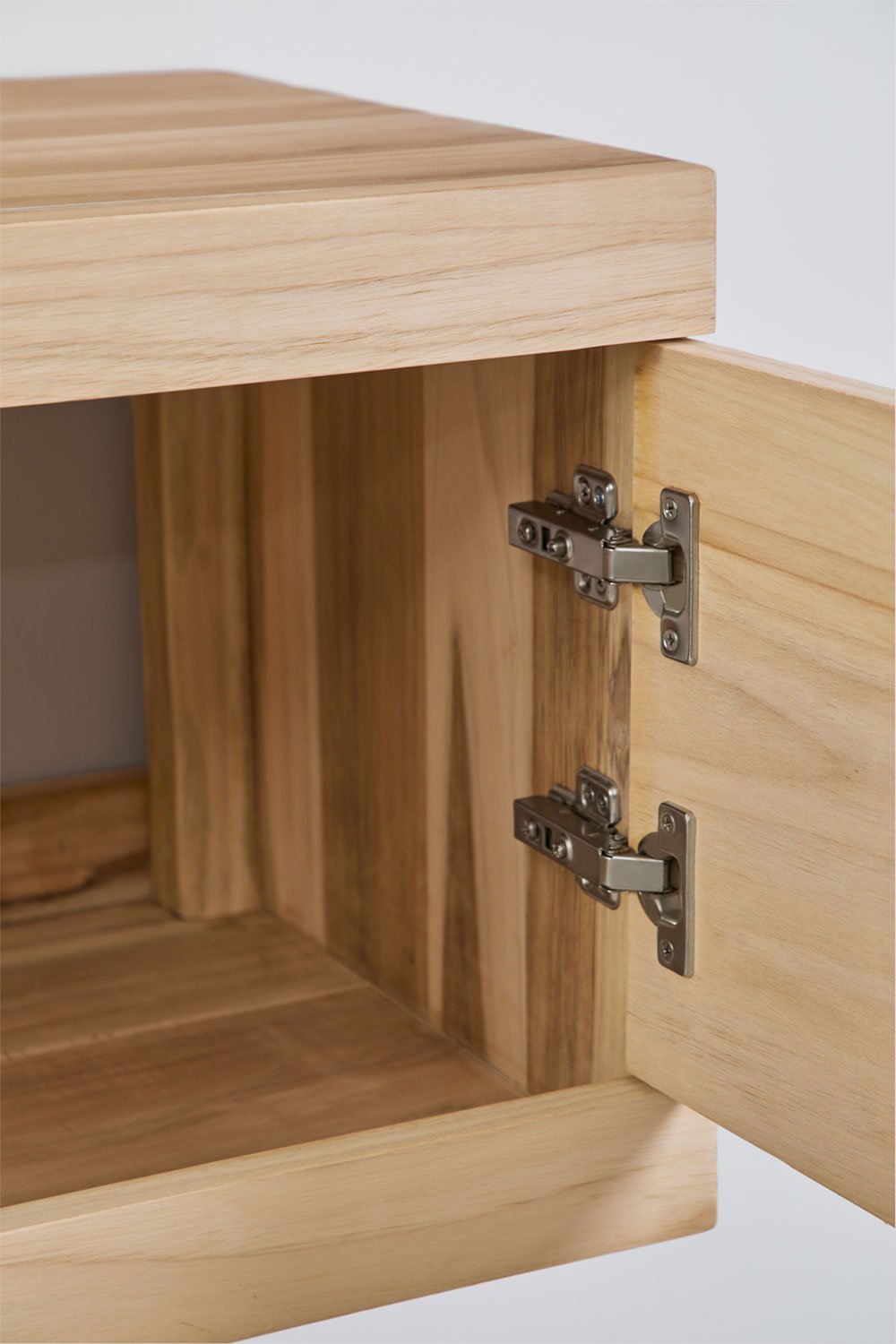 Suspended bathroom furniture set 60x45 cm in Belivetta teak wood, gallery image 5
