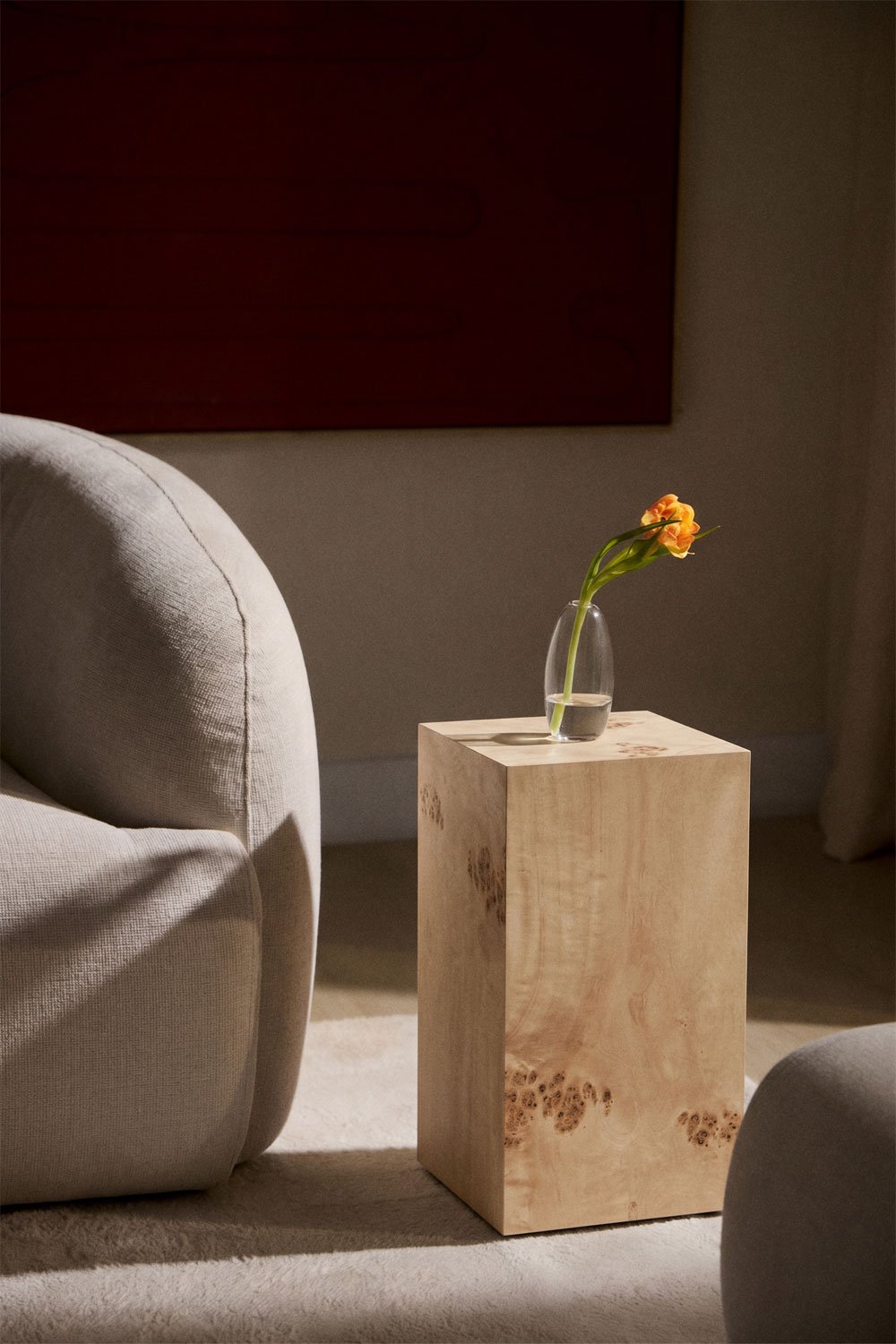 Square side table 35x35 cm in MDF Girolami, gallery image 1