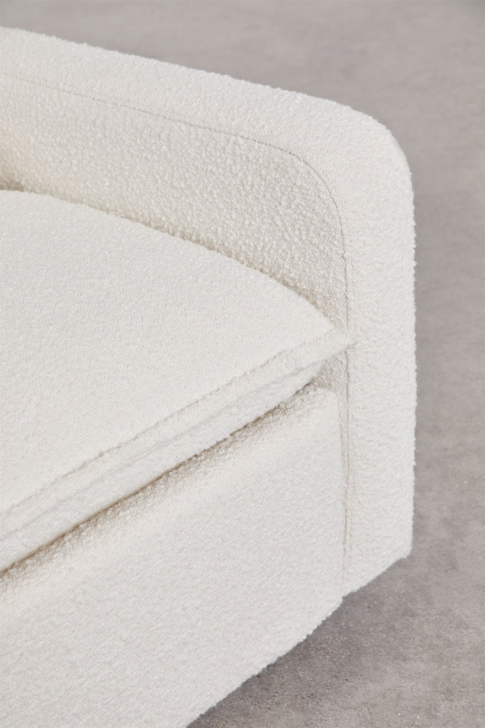 Recliner and swivel armchair in Nolon bouclé fabric, gallery image 5
