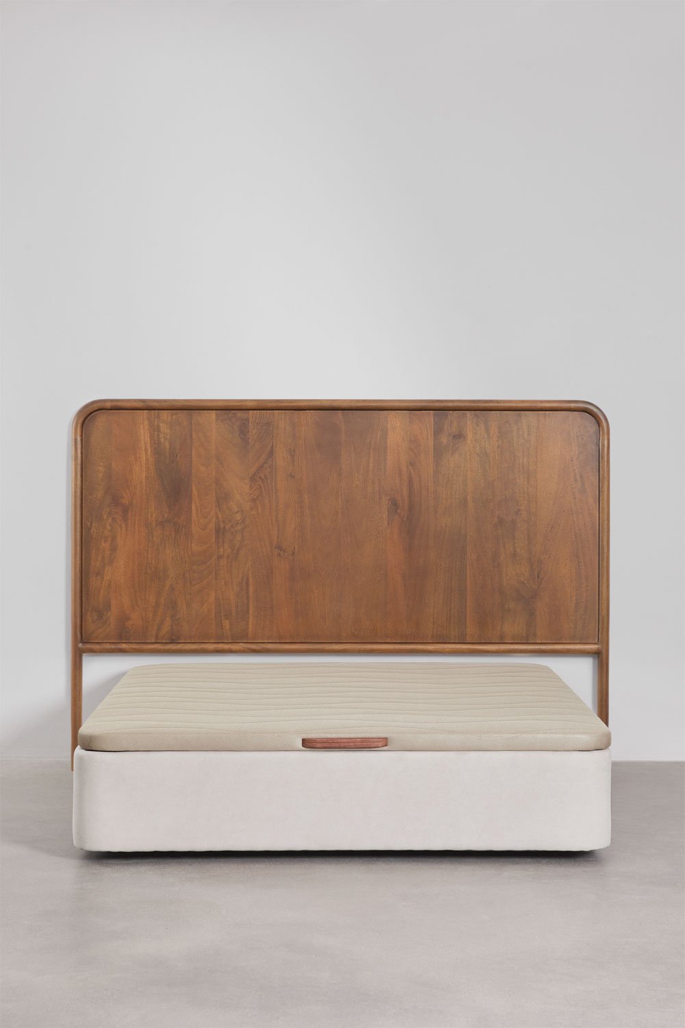 Dark mango wood headboard for 160 cm bed Maupaul, gallery image 9