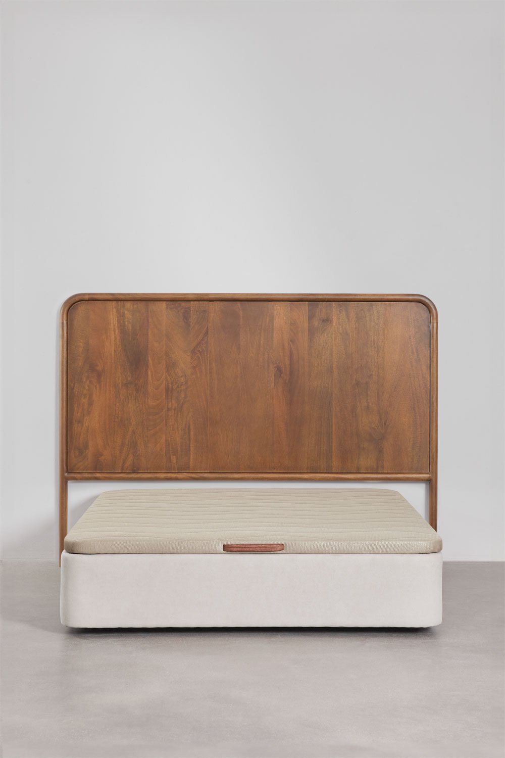 Dark mango wood headboard for 150 cm bed Maupaul, gallery image 7