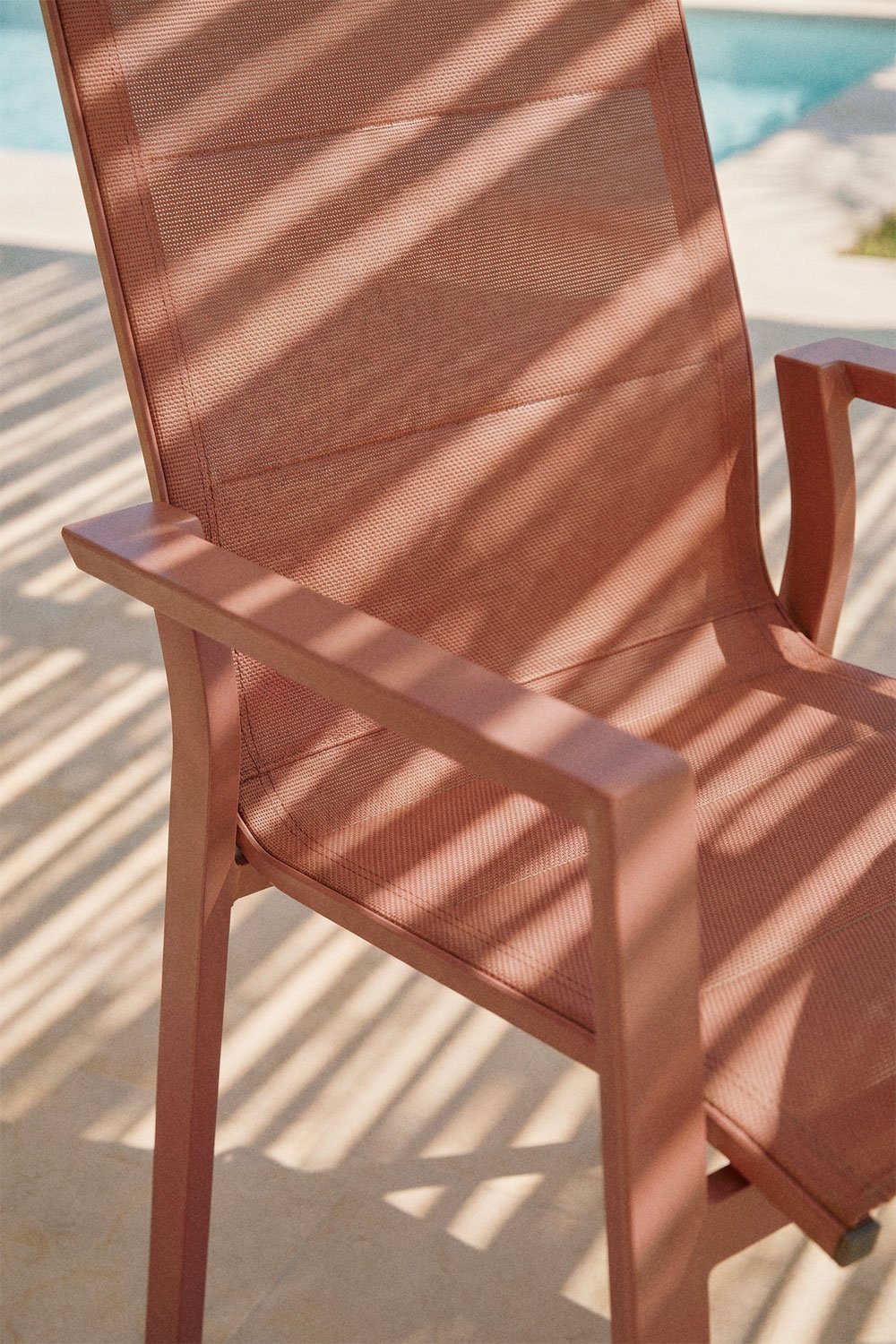 Stackable garden chair with aluminum armrests Karena, gallery image 2