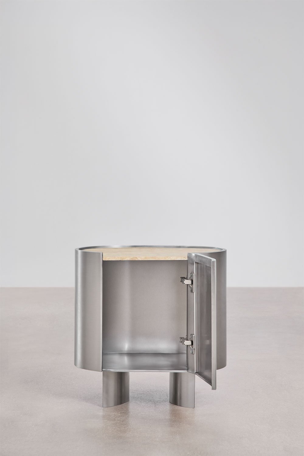Luena 50x35 cm stainless steel nightstand, gallery image 5