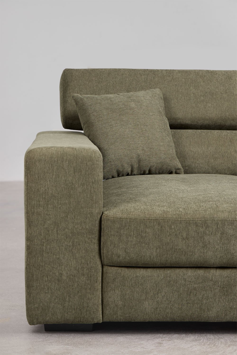 Left 3-seater chaise longue sofa with adjustable headrest and sliding seats Aramis, gallery image 8