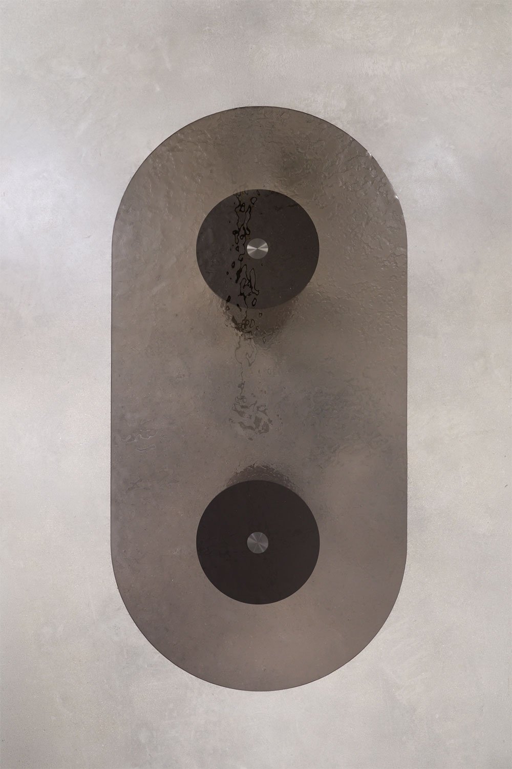 Oval dining table 220x110 cm in tempered glass and MDF Asgri, gallery image 7