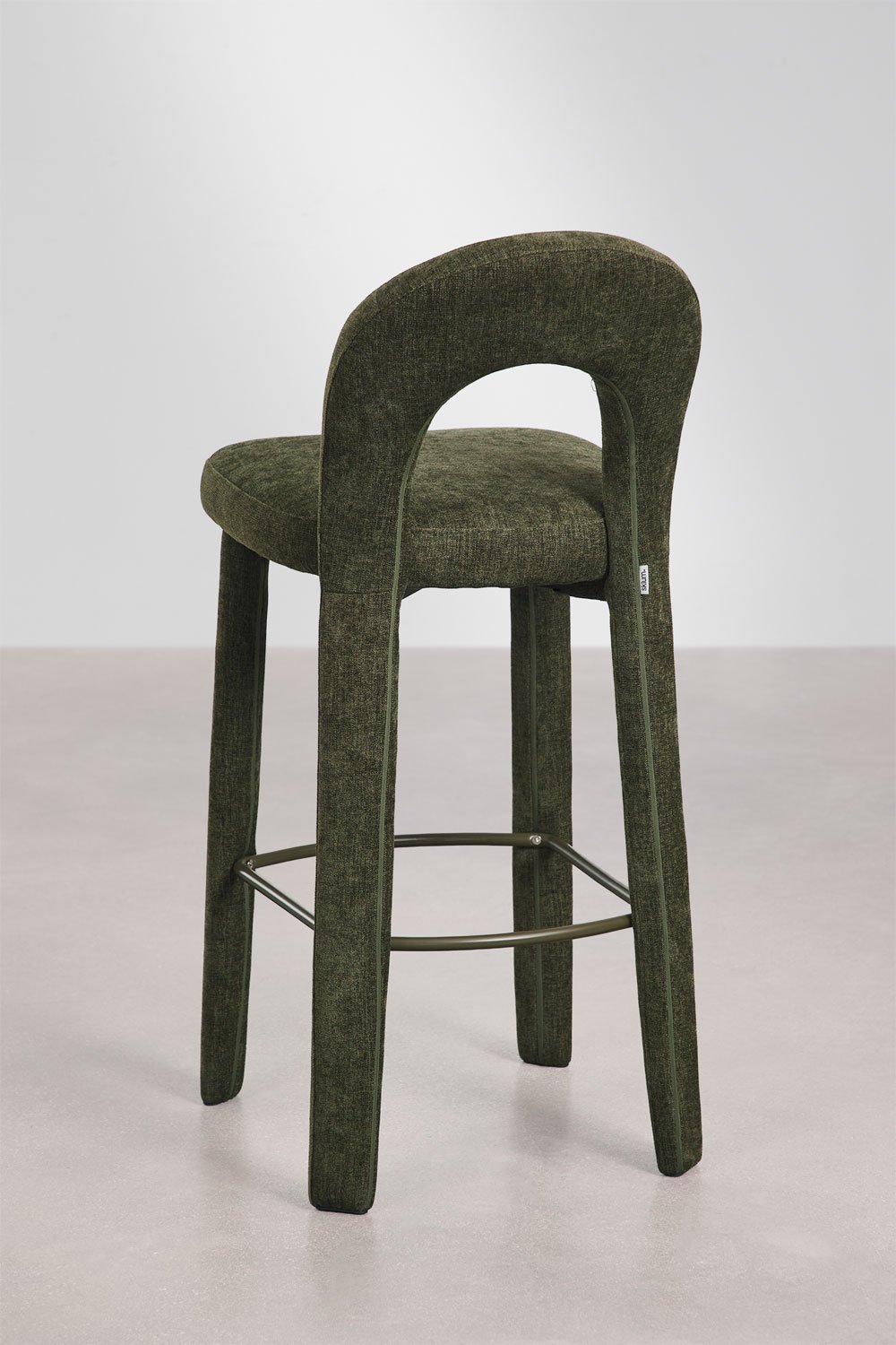 Gianis upholstered high stool in iron, gallery image 5