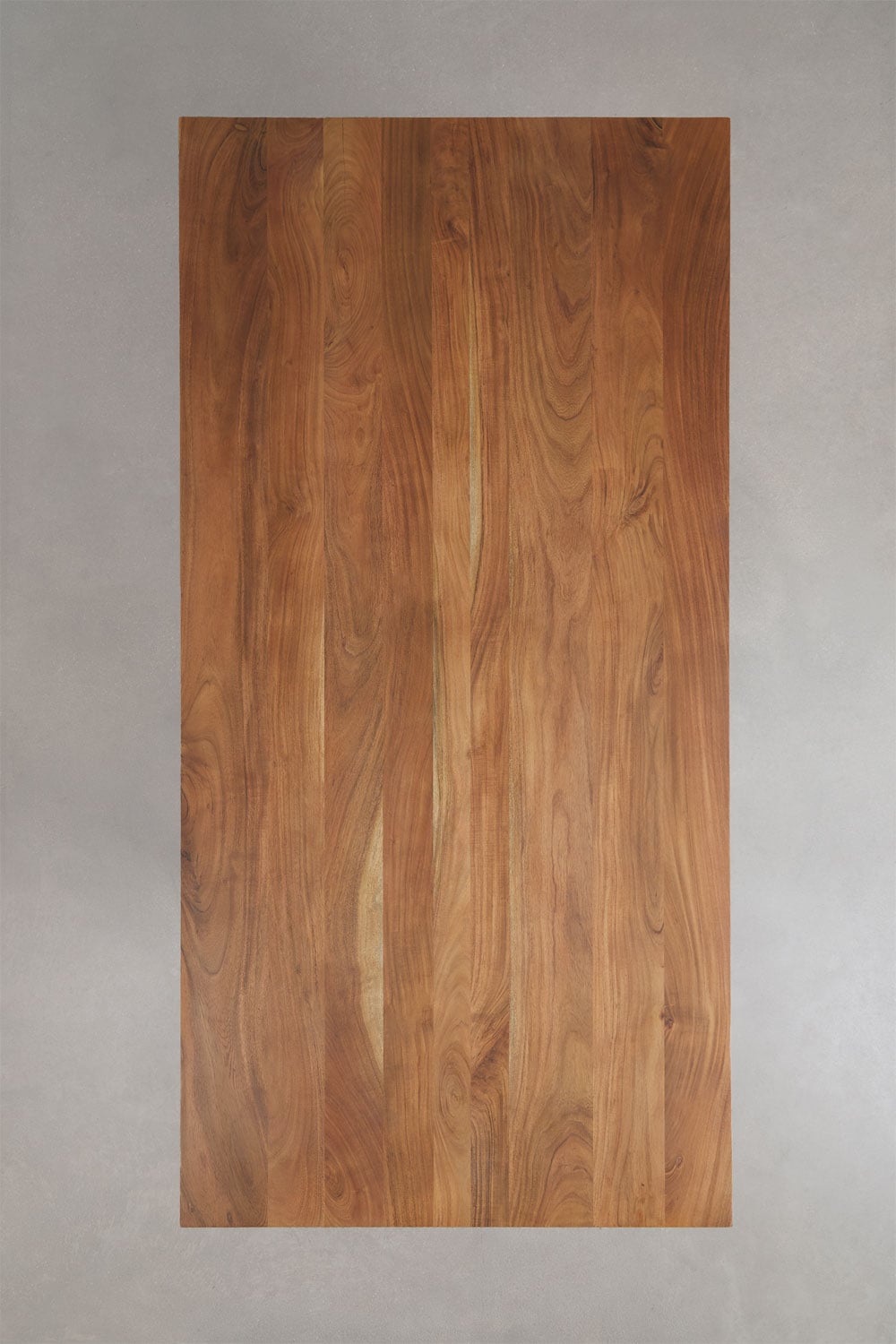 Rectangular dining table 200x100 cm in acacia wood and steel Milet, gallery image 8