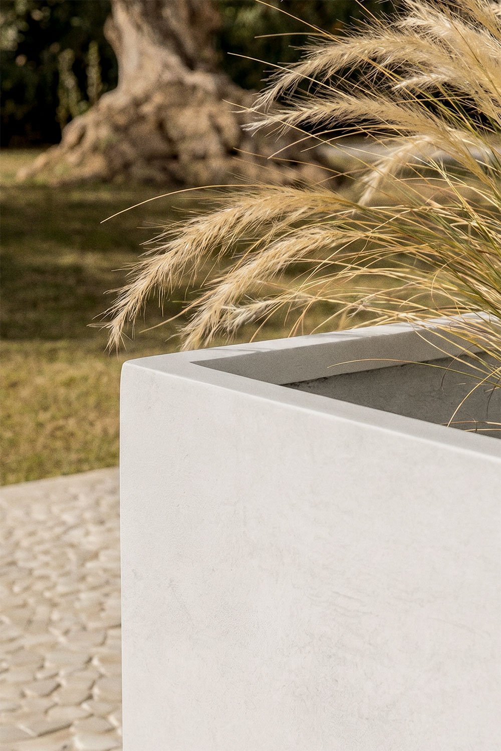Lucas square outdoor cement planter, gallery image 2