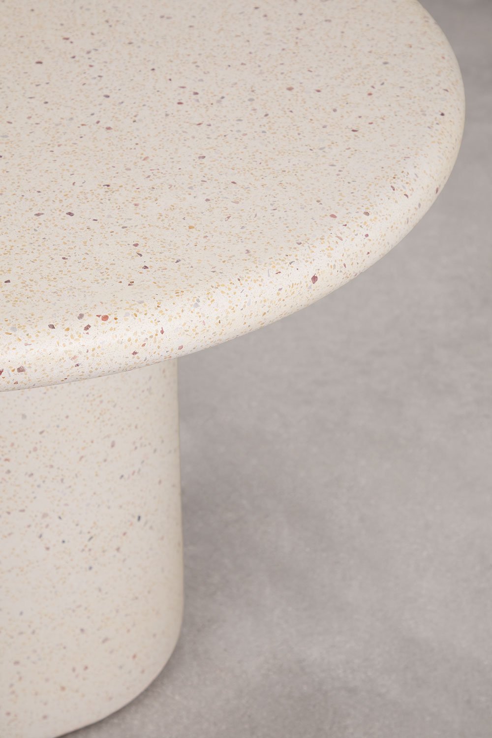Round garden table in Emiria cement, gallery image 4