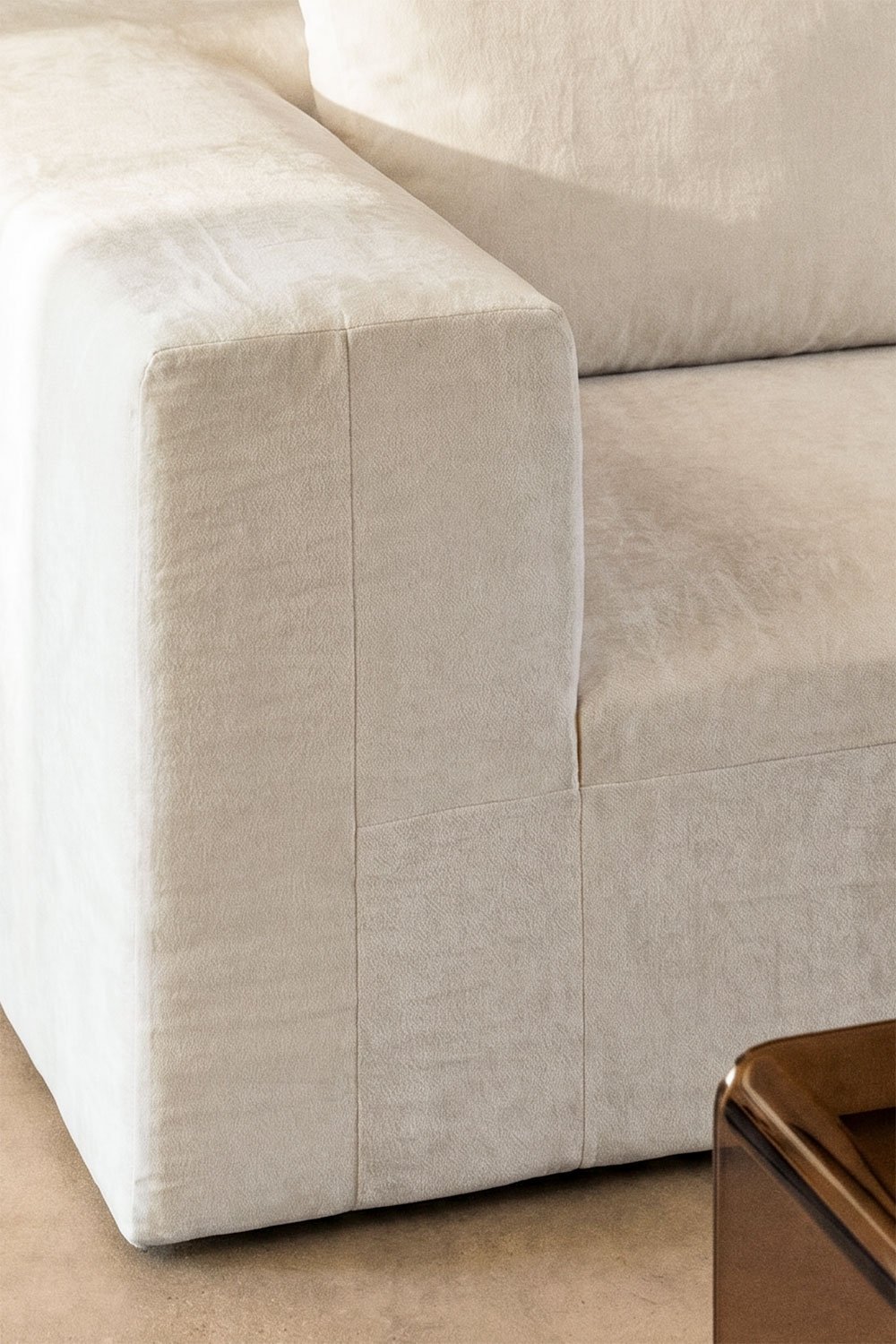 Norridge 3-piece modular sofa in vacuum-packed chenille, gallery image 2