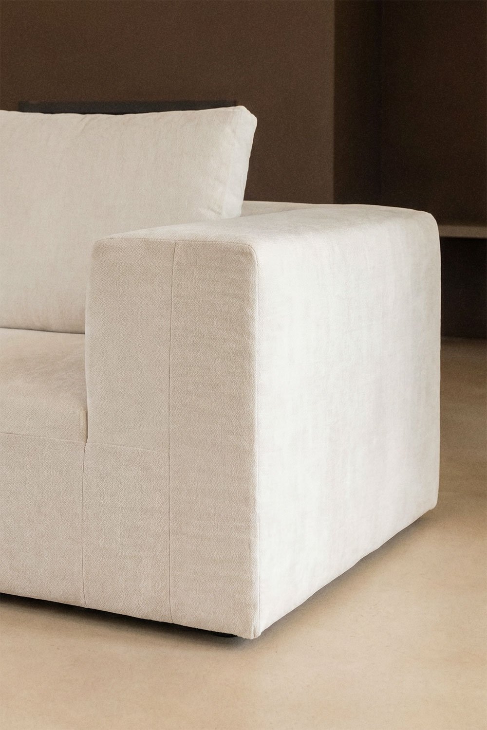 Norridge 4-piece modular sofa in vacuum-packed chenille, gallery image 2