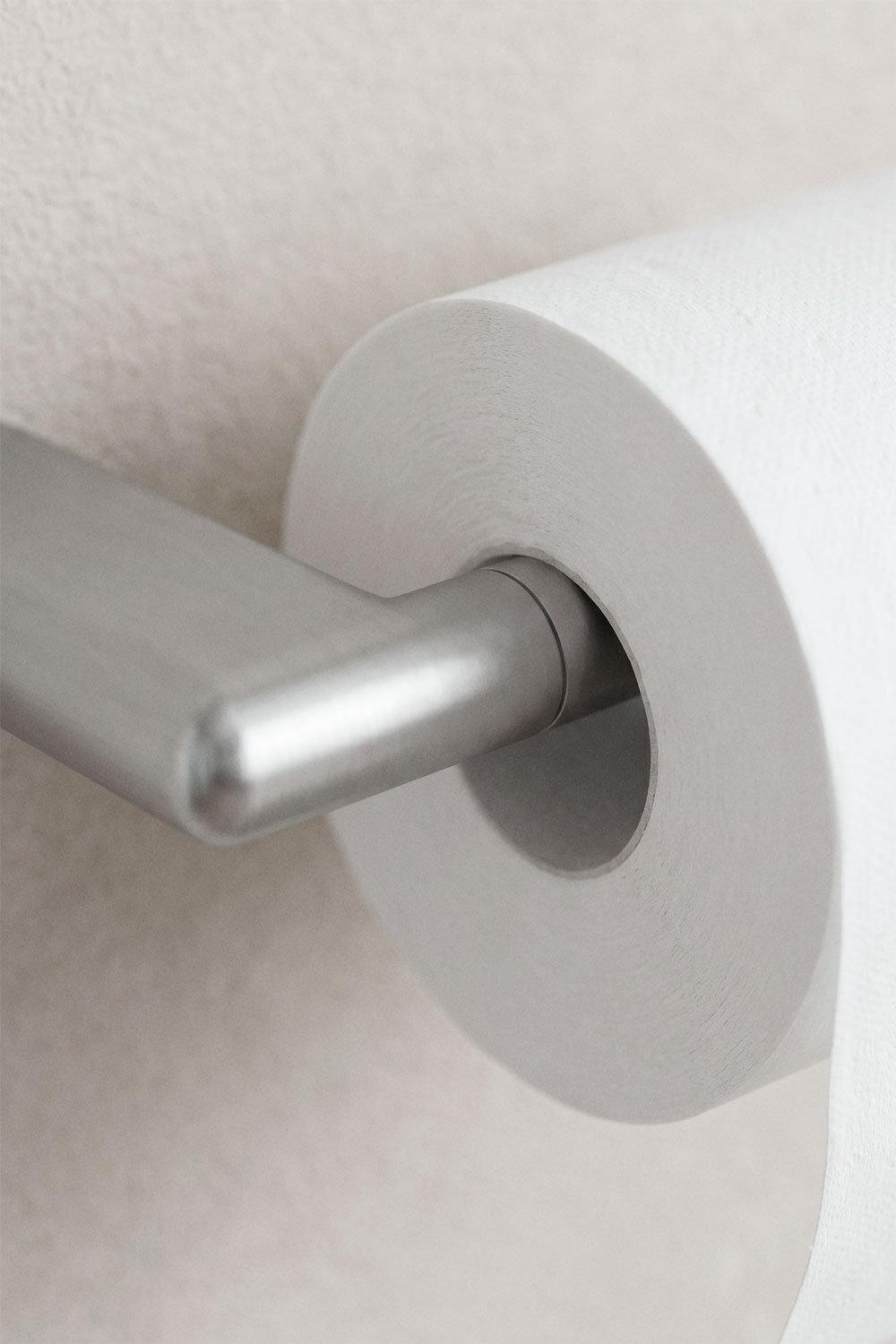Rovent brushed grey stainless steel toilet roll holder for the bathroom, gallery image 2
