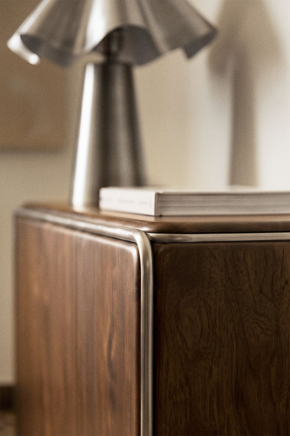 Sideboard in acacia wood and stainless steel Altrex, gallery image 2