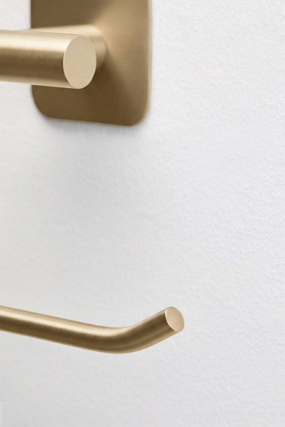 Adhesive toilet paper holder for bathroom in brushed gold stainless steel Ondreli, gallery image 6