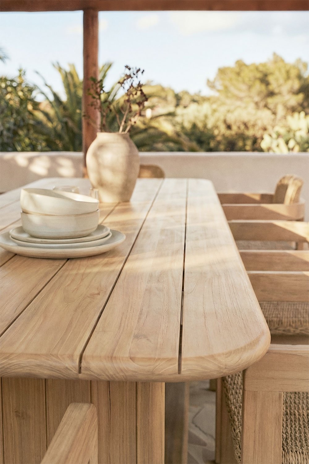 Rectangular garden table 265x120 in Siena acacia wood, gallery image 5433315