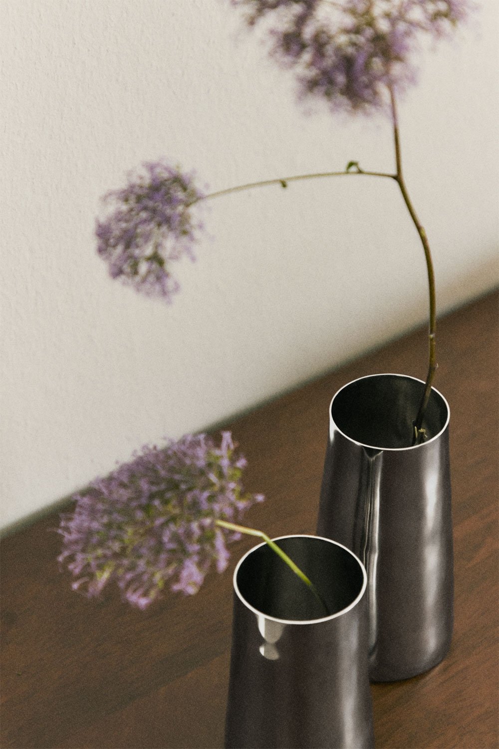 Set of 2 Padulin stainless steel vases, gallery image 2