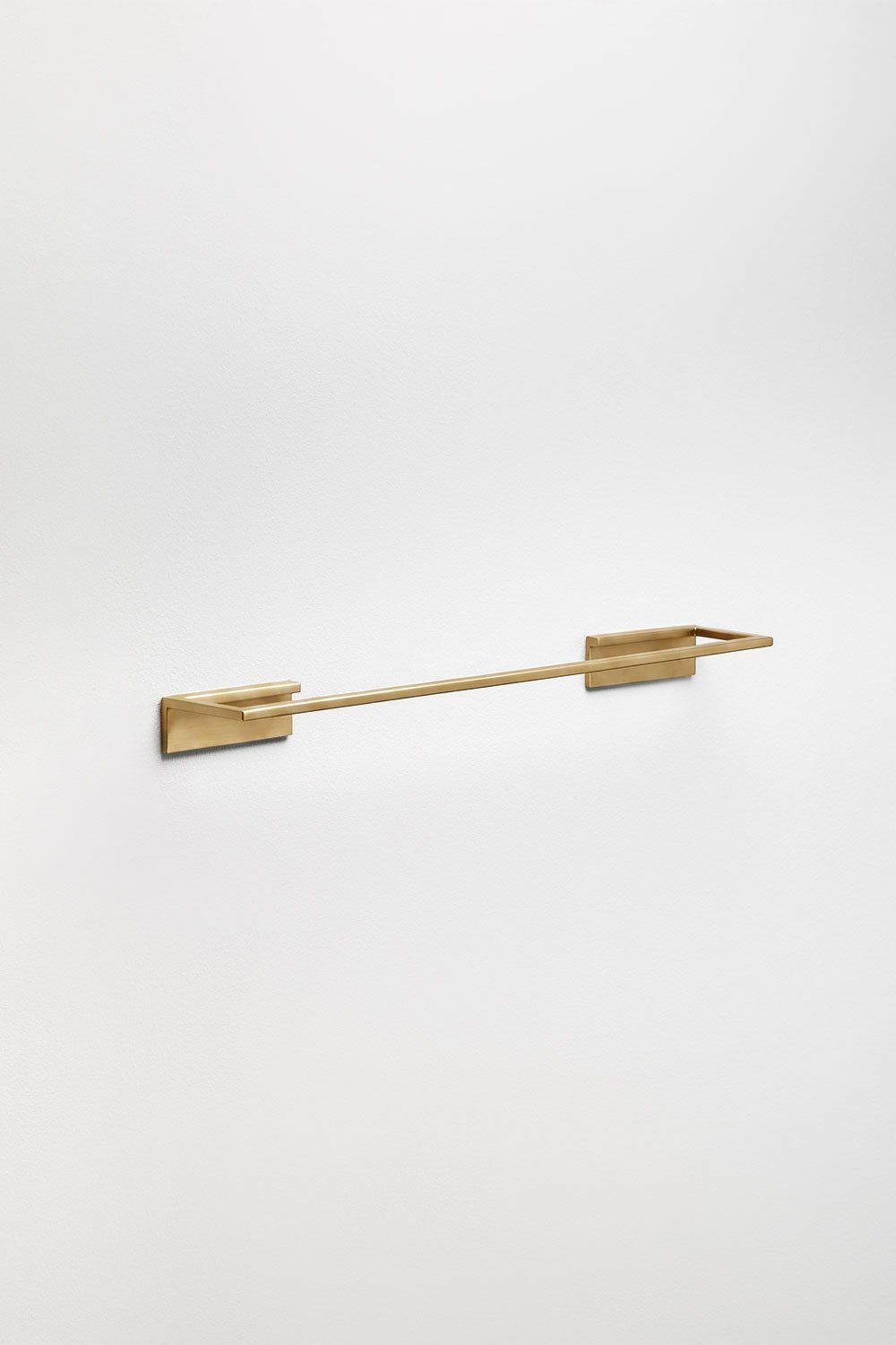 Wall-mounted stainless steel towel rail with 60 cm bar in brushed gold Jalter, gallery image 3