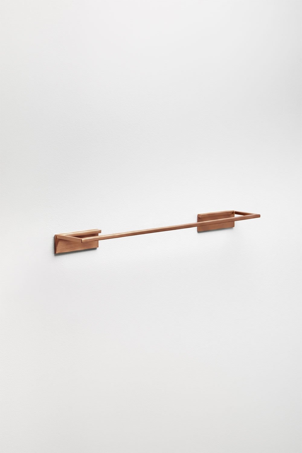 Wall-mounted stainless steel towel rail with 60 cm bar in brushed rose gold Jalter, gallery image 3