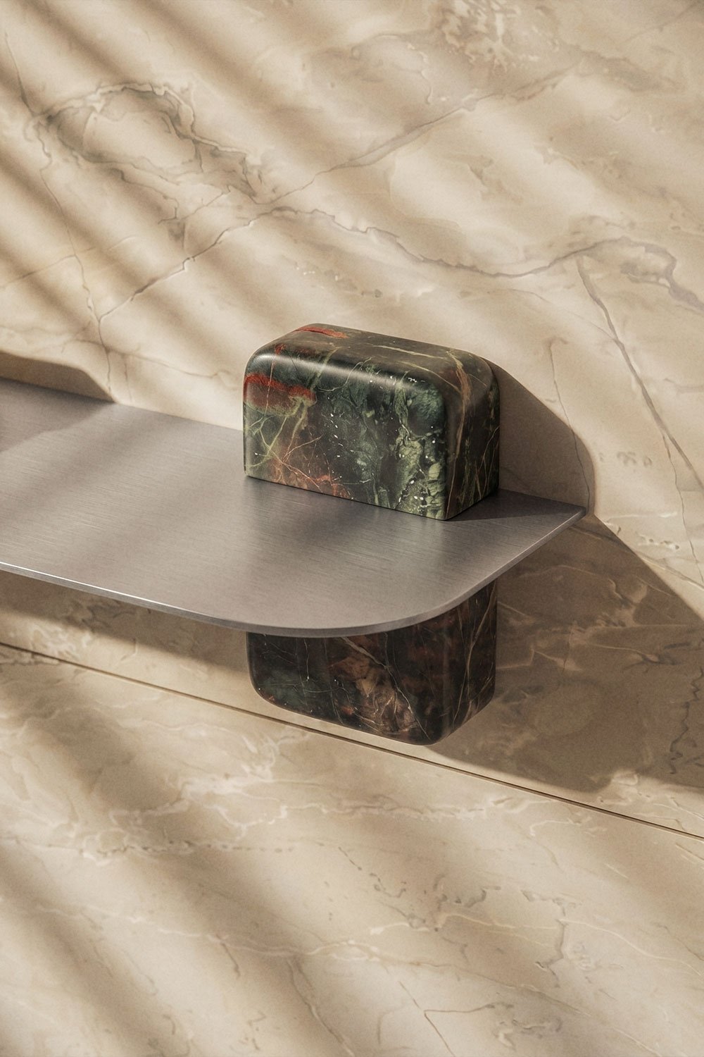Serbian stainless steel bathroom wall shelf, gallery image 2