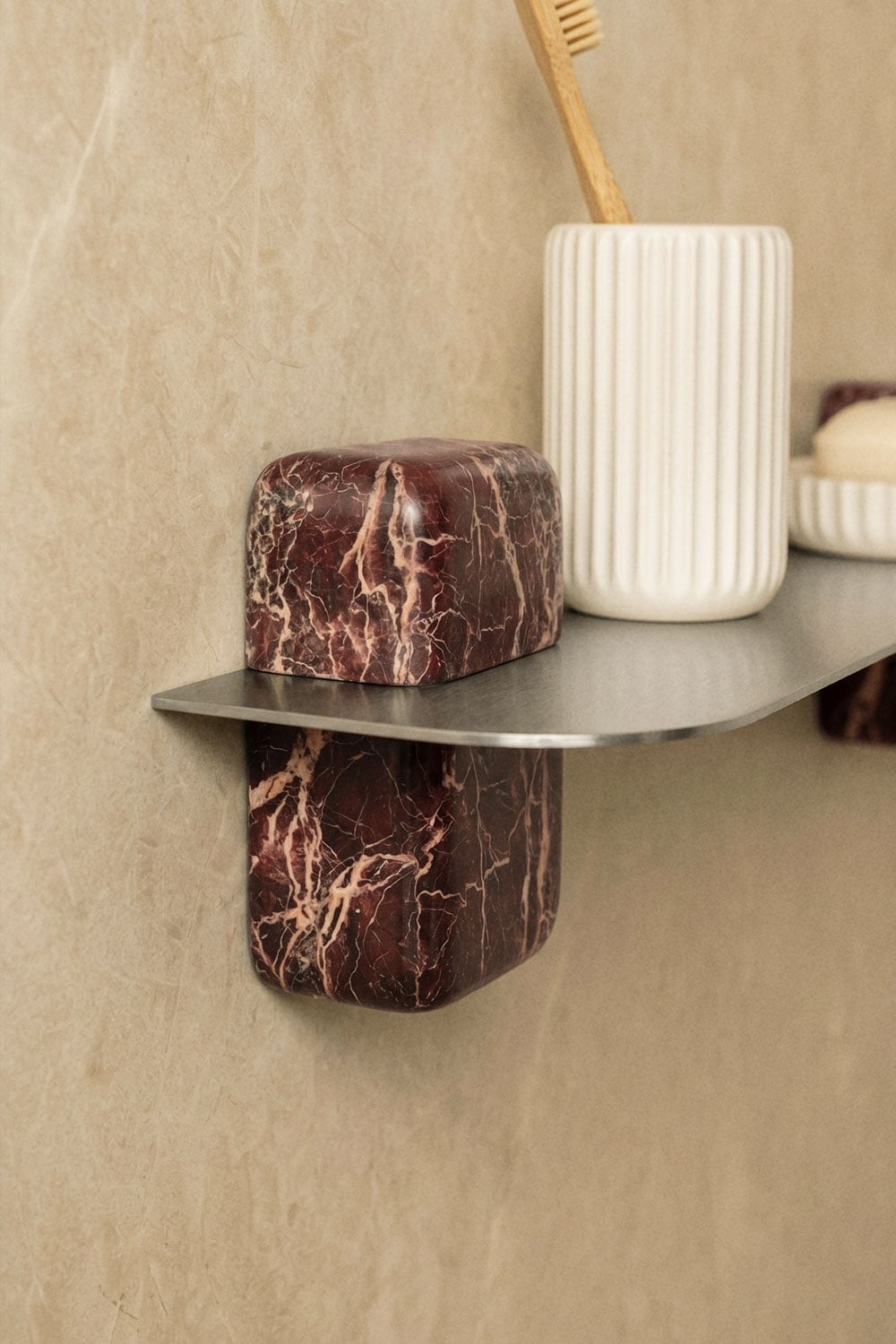 Pack of 2 stainless steel wall shelves for bathroom Serbian, gallery image 2