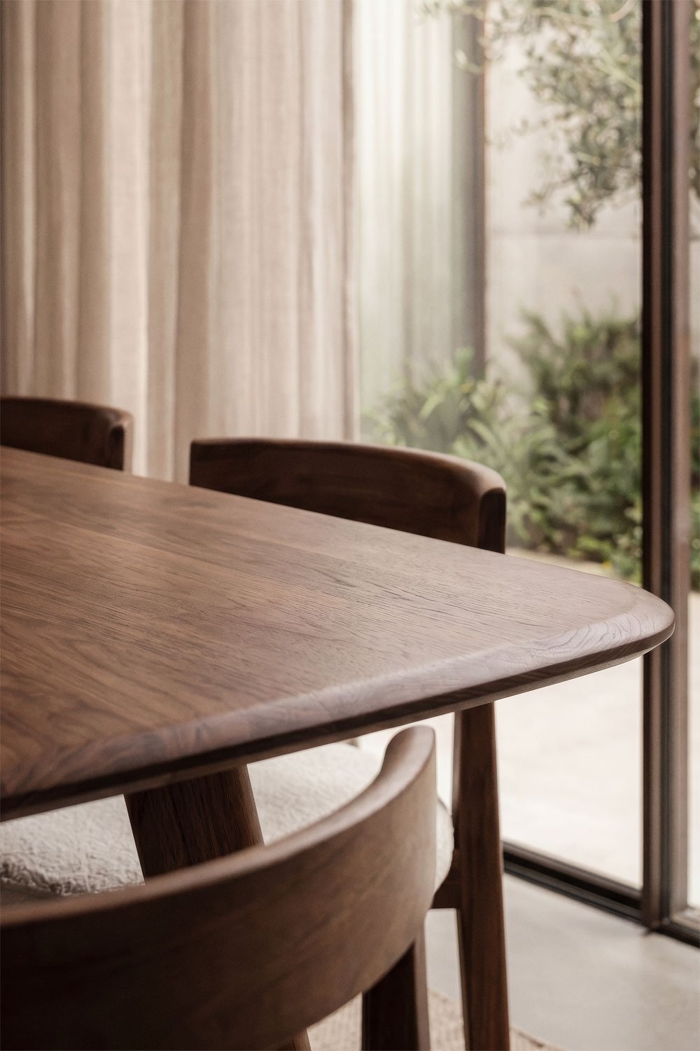 Rectangular dining table 220-320x95 cm extendable in Treveris wood, gallery image 3