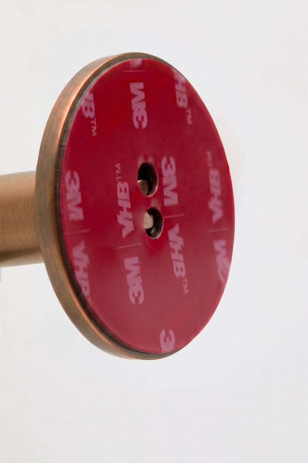 Adhesive toilet roll holder for bathroom in rose gold stainless steel Caldrumi, gallery image 7