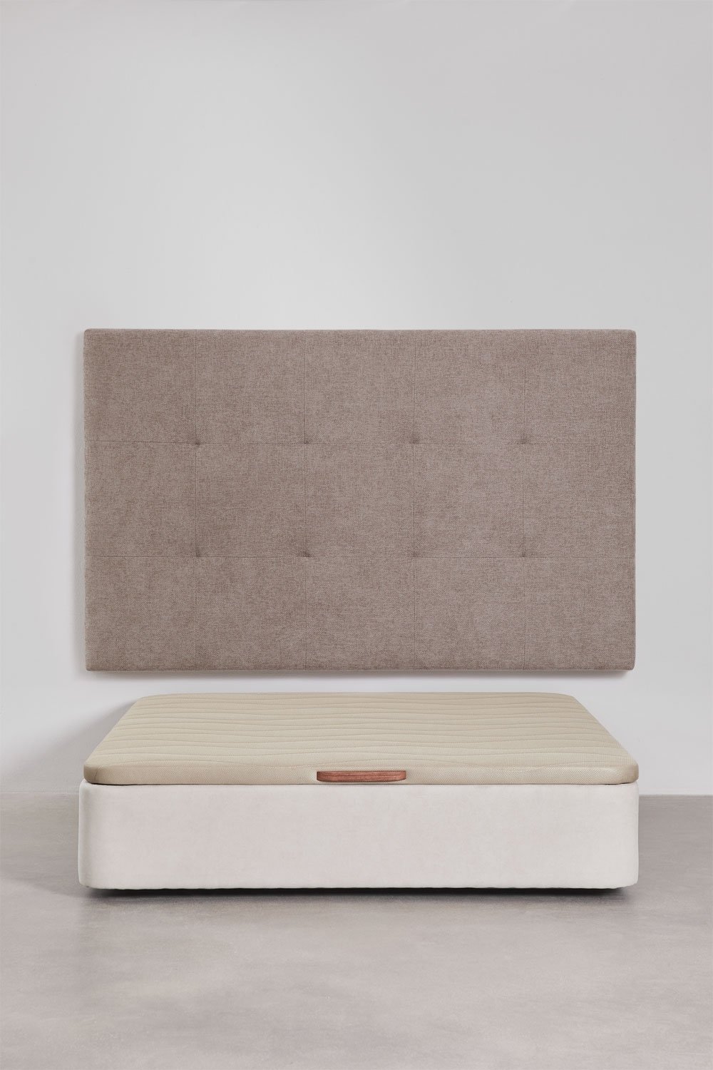 Mocha brown chenille upholstered headboard for 160 cm bed Artur, gallery image 9