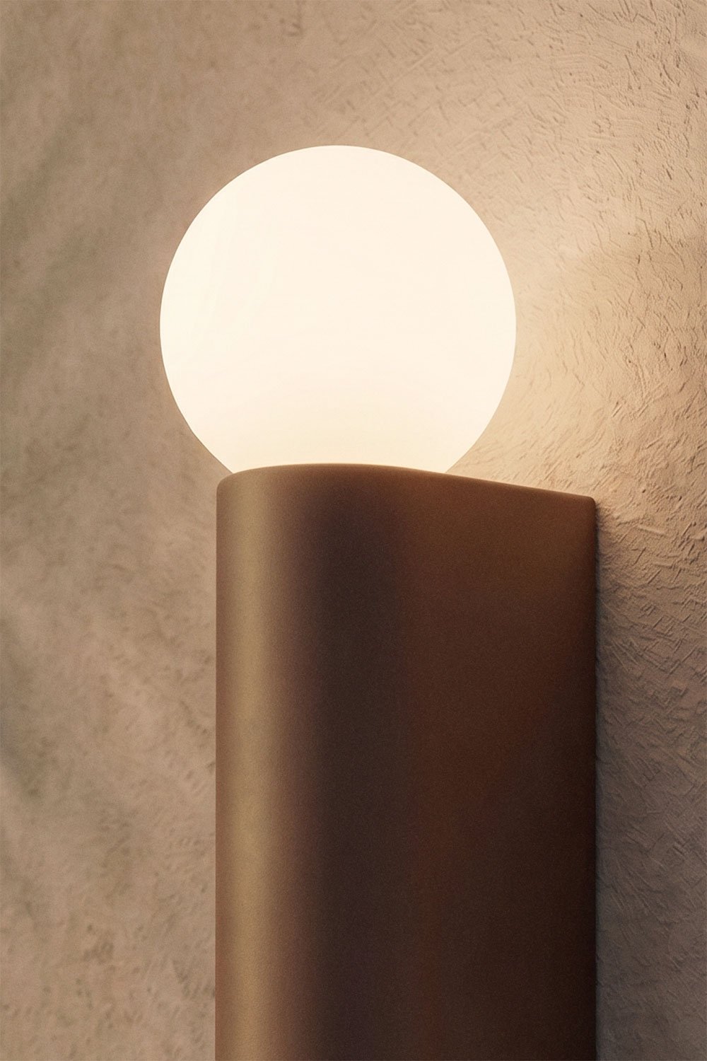 Outdoor wall sconce with crystal ball in aluminum Irvine, gallery image 2