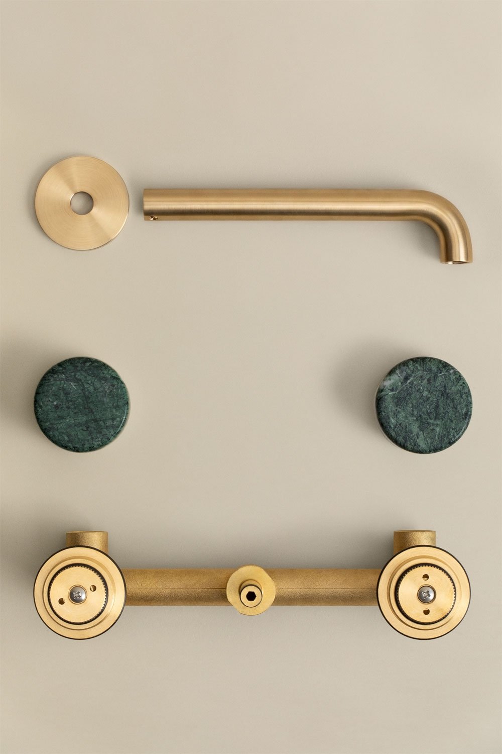Gilstoin built-in basin mixer in brass and natural stone, gallery image 7