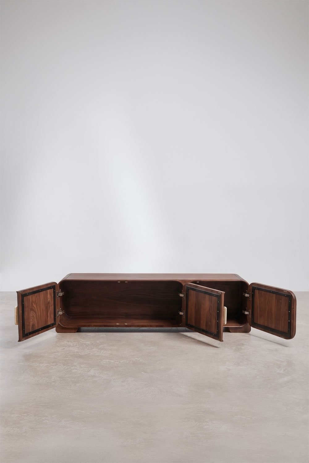 Kivalina TV cabinet in mango wood and natural stone, gallery image 5