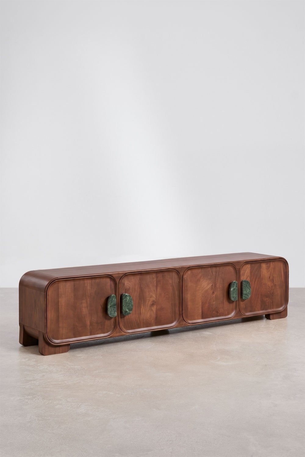 Kivalina TV cabinet in mango wood and natural stone, gallery image 3