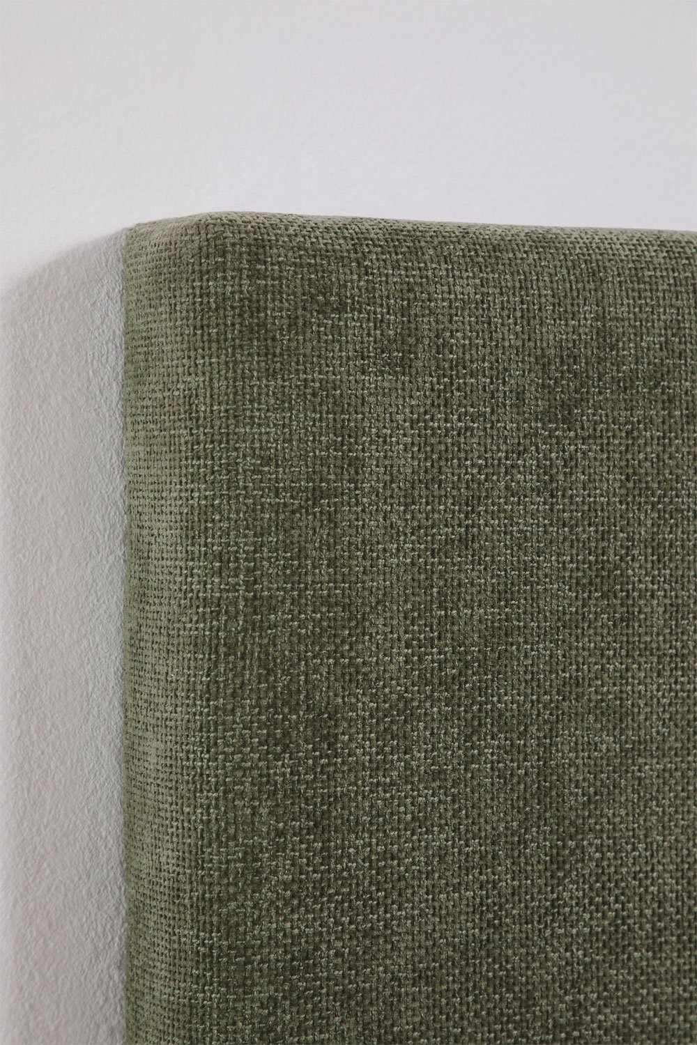 Sage green chenille upholstered headboard for 160 cm bed Artur, gallery image 5