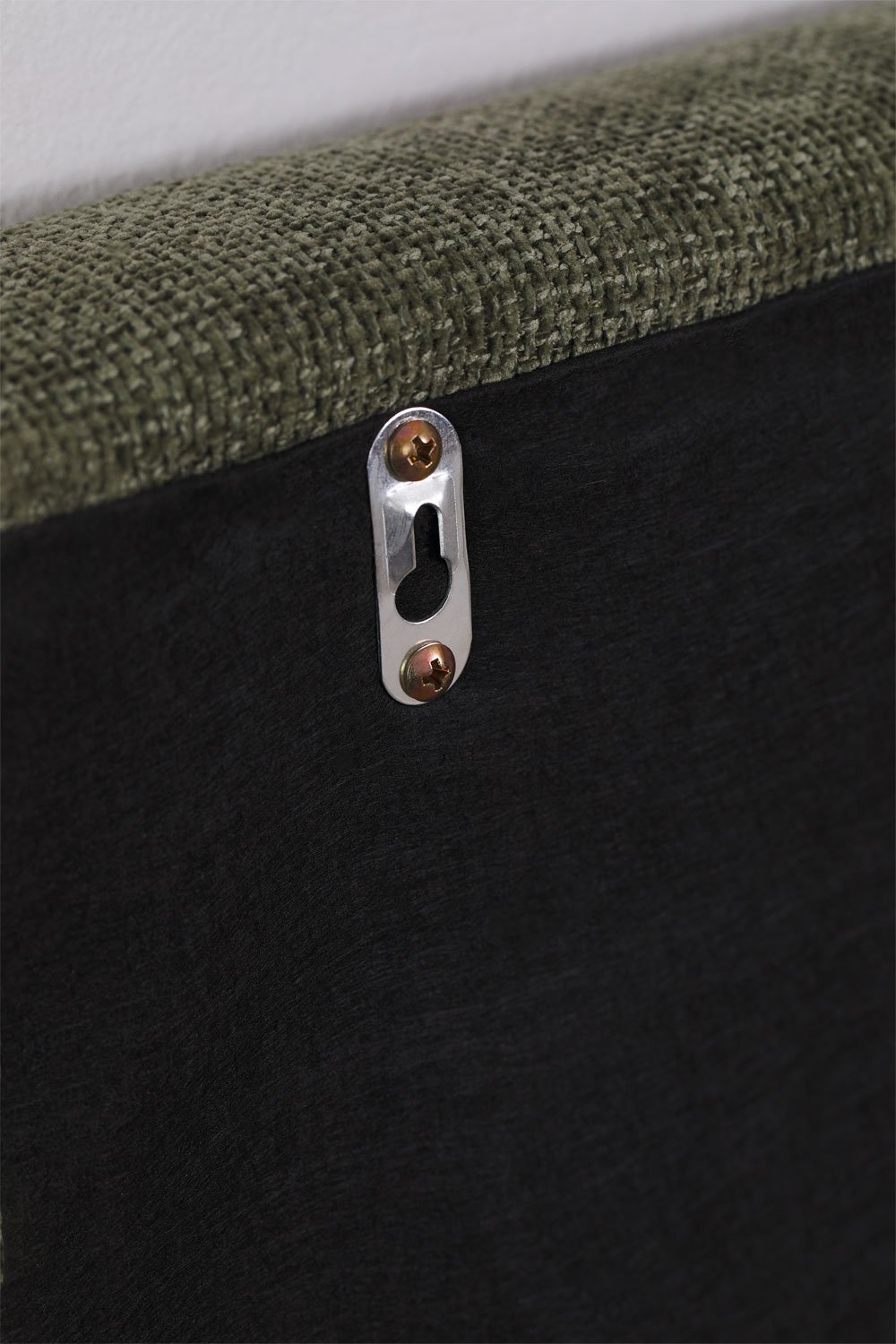 Sage green chenille upholstered headboard for 200 cm bed Artur, gallery image 8