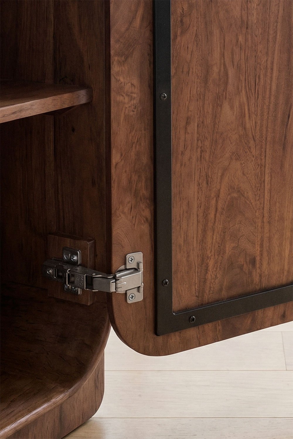 Sideboard 160x45 cm in mango wood and Kivalina natural stone, gallery image 2