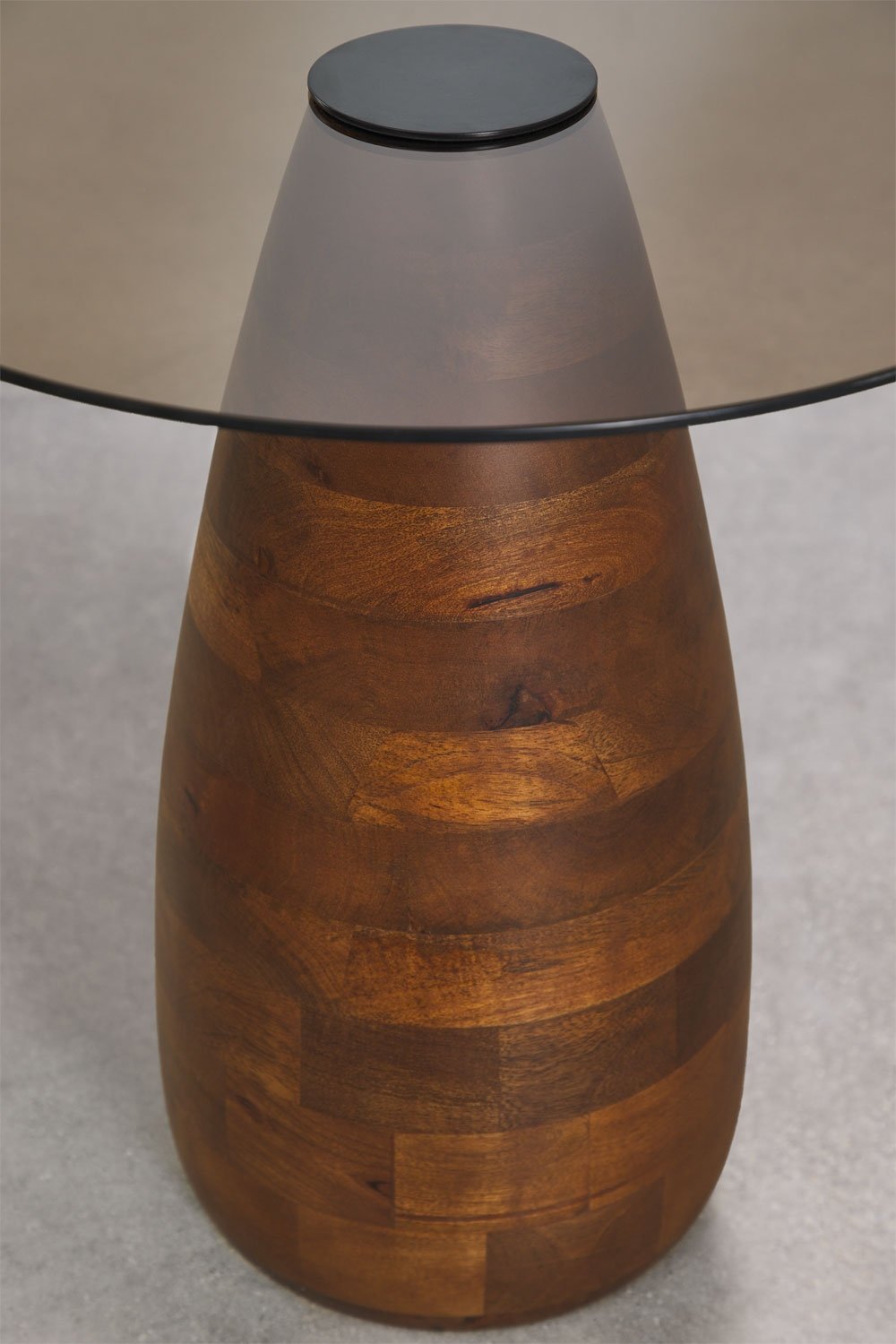 Mariana round side table Ø50 cm in tempered glass, gallery image 5