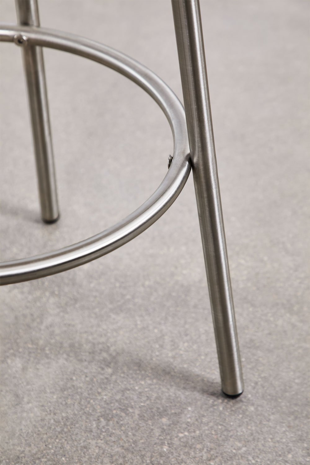 Adjustable high stool in stainless steel and beech wood Bangalore, gallery image 7