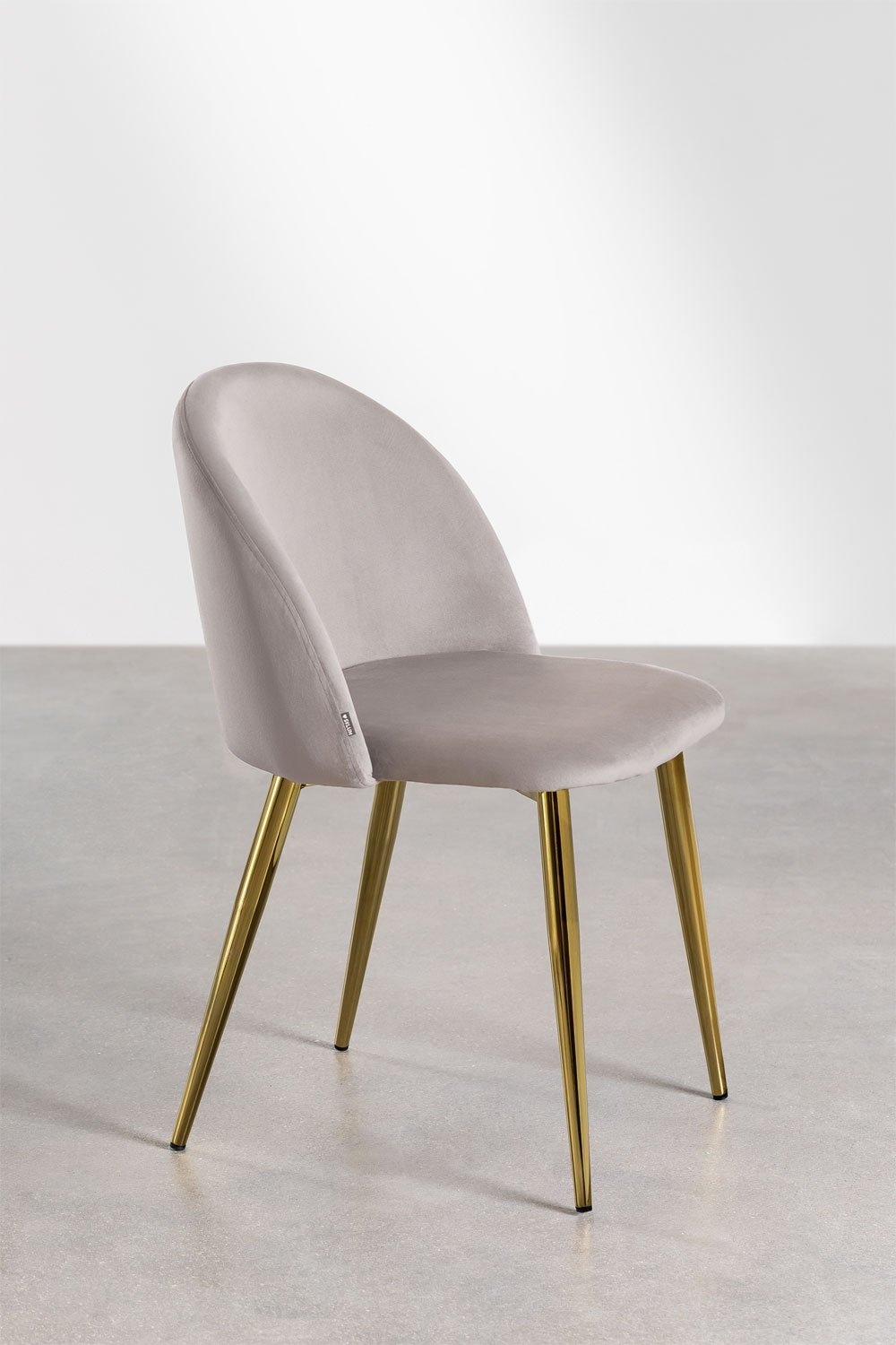 Kana upholstered and steel dining chair, gallery image 2