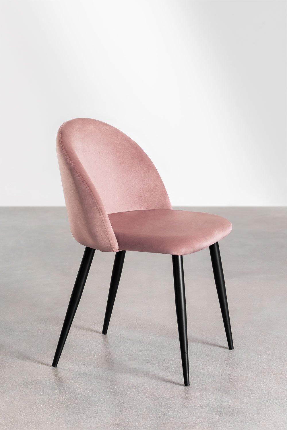 Kana upholstered and steel dining chair, gallery image 4