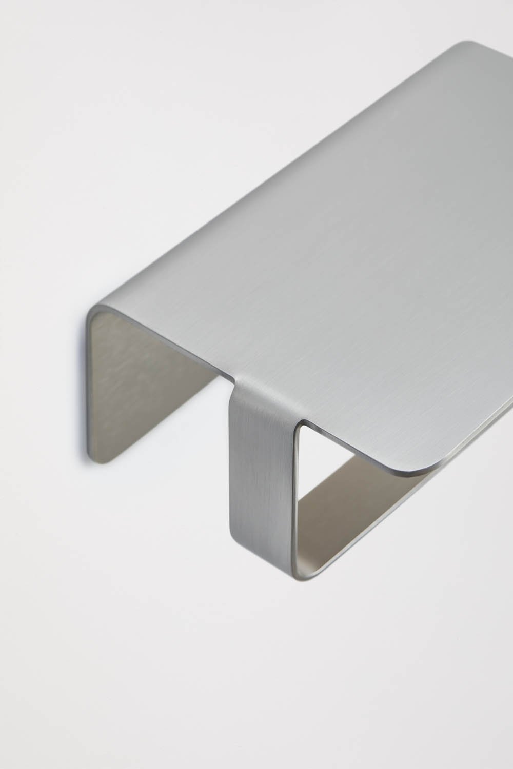 Adhesive toilet paper holder with shelf for bathroom in brushed grey stainless steel Ondreli, gallery image 5