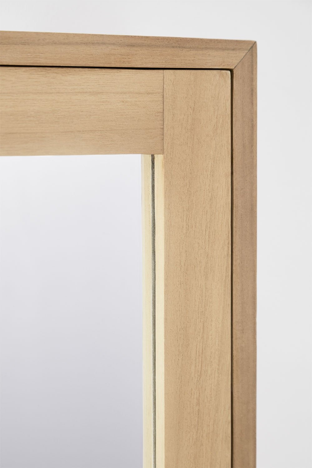 Rectangular wall cabinet 45x60 cm for bathroom in teak wood with mirror Ian, gallery image 6