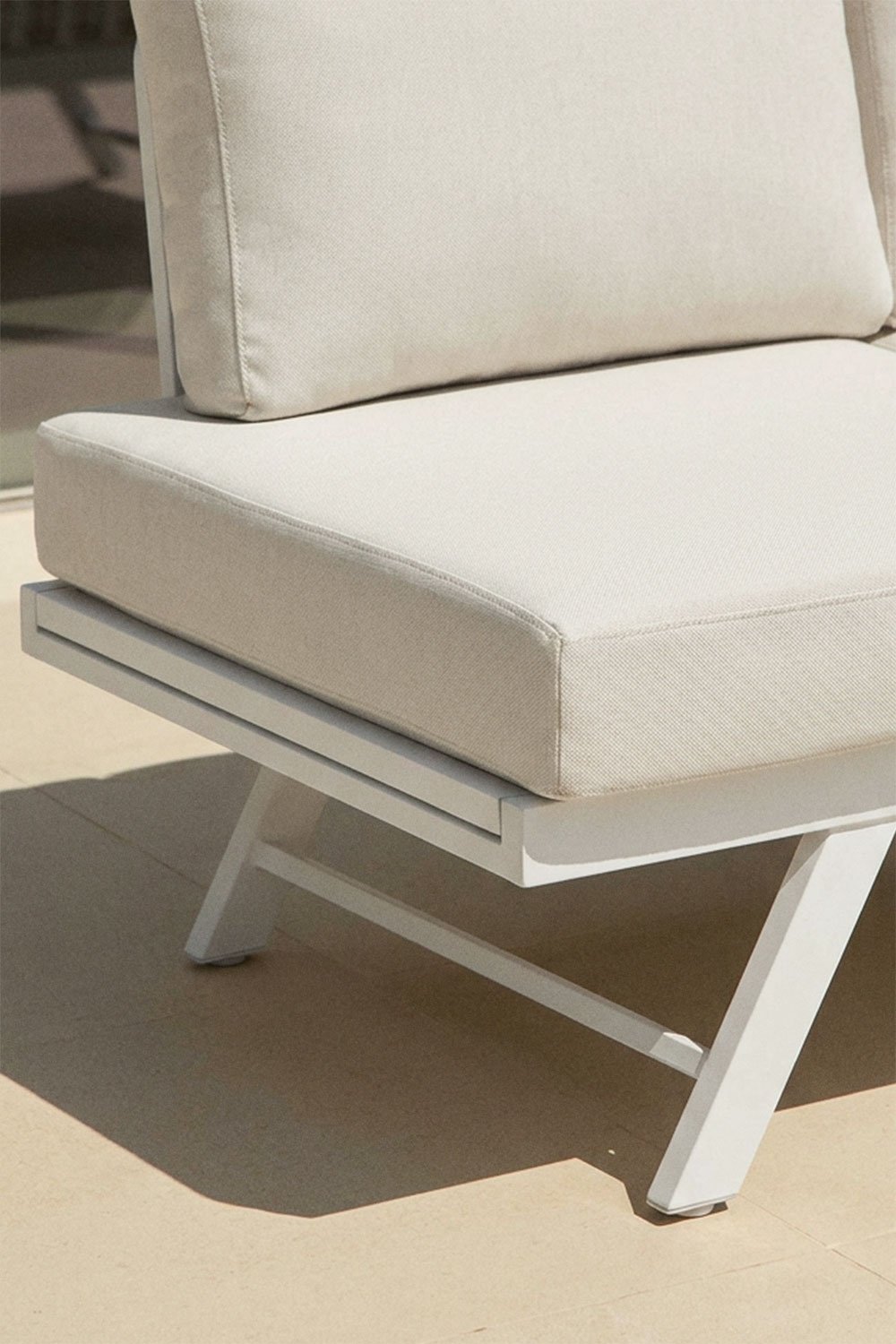3-seater reclining garden sofa in aluminum Libanc, gallery image 2