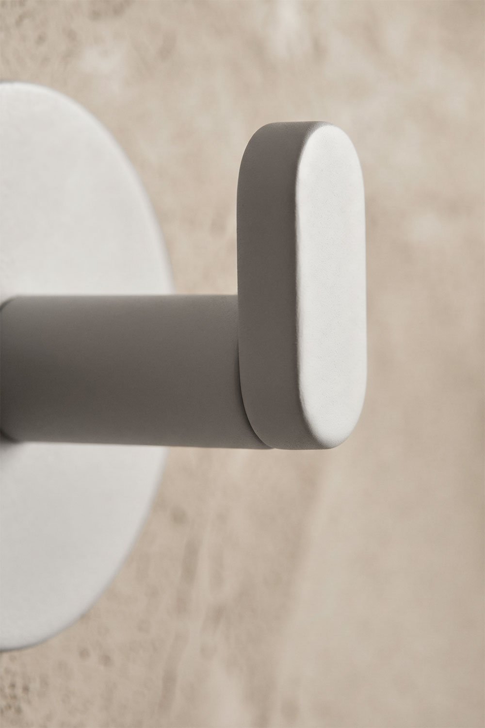 Adhesive bathroom hook in white stainless steel Caldrumi, gallery image 2
